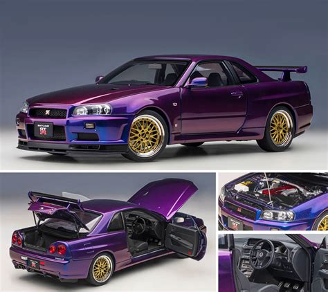 1 18 日産 スカイライン GT R R34 VスペックII BBS LM ホイールバージョン ミッドナイトパープルIII タムタム