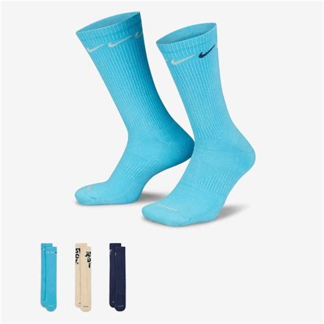 Kit De Meias Cano Alto Nike Everyday Plus Cushioned Adulto 3 Pares