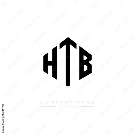 HTB letter logo design with polygon shape. HTB polygon logo monogram ...