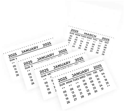 2025 Calendar Tabs Evelay