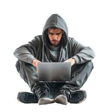 Hacker De Computador Encapuzado Padrão De Laptop Sem Costura PNG