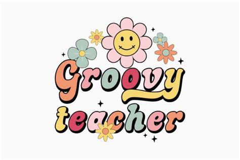 Retro Teacher Quote Svg Groovy Teacher Graphic By Svg Box · Creative Fabrica