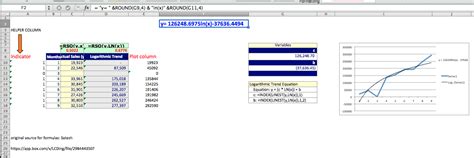 Excel trendline equation to cell - dasenp