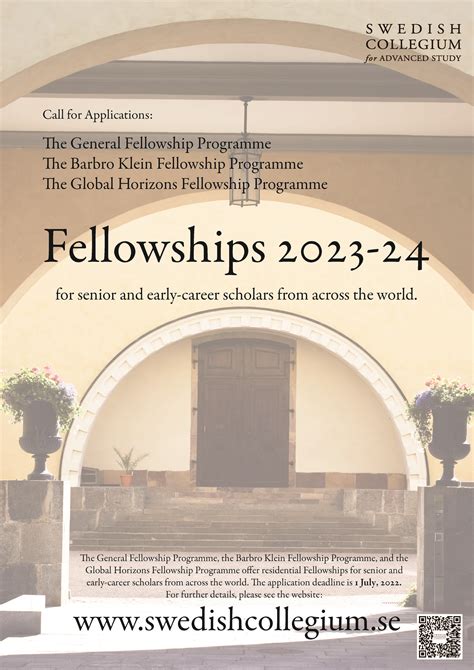 Call For Applications Residential Fellowships For Senior And Early