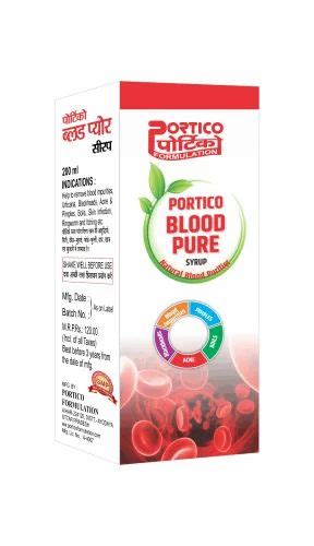 Portico Blood Pure Syrup Ml At Rs In Faizabad Id