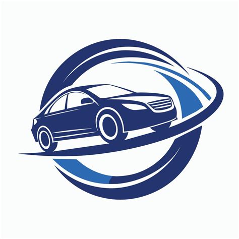 Blue Car Logo With Swirling Path 46625711 Vector Art at Vecteezy