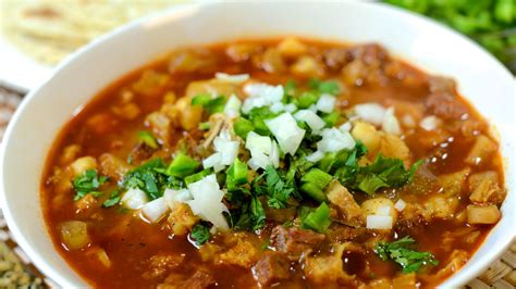 Menudo Rojo Recipe Pancita De Res Receta De Menudo Comida