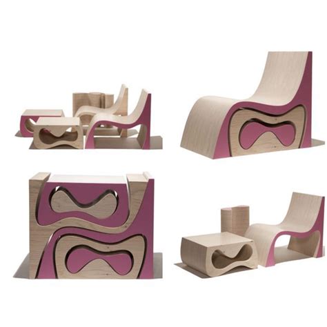 Four Different Types Of Furniture Made Out Of Plywood Wood And Plastic