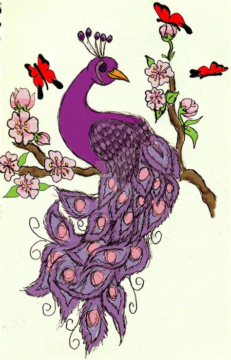 Purple Peacock by enviedesigns on DeviantArt