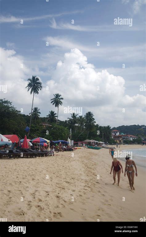 Jungle Beach In Unawatuna Sri Lanka Stock Photo Alamy