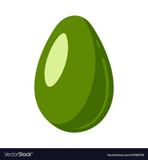 Green Avocado Icon Isolated On White Background Vector Image