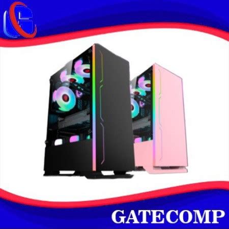 Jual Casing Simbadda Battleground Black Pink Atx Matx Tempered