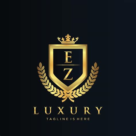 Ez Carta Inicial Real Luxo Logotipo Modelo Vetor No Vecteezy