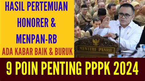 Pppk Poin Penting Pertemuan Honorer Dan Menpan Rb Ada Kabar