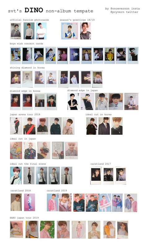 Vernon Dino Scoups And Woozi Non Album Templates Photocard