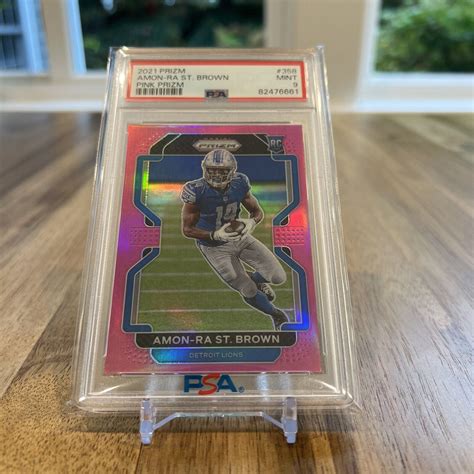 Panini Prizm Rookie Pink Prizm Amon Ra St Brown Rc For