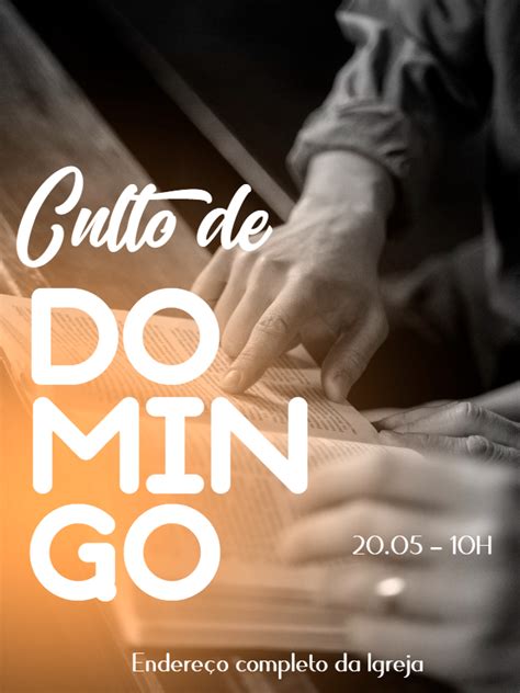 Post Culto de Igreja Edite grátis nosso editor online