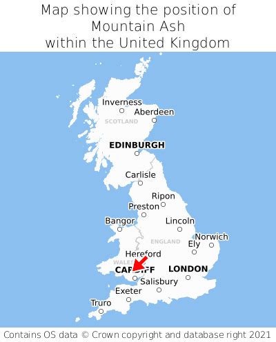 Mountain Ash Wales Map - Celene Annamarie