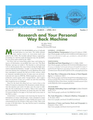 Fillable Online Volume 67 MARCH APRIL 2012 Number 2 Research And Your