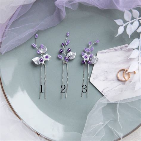 Lilac Hair Pins Etsy