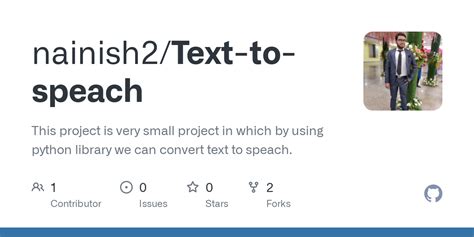 Github Nainish Text To Speach This Project Is Very Small Project In