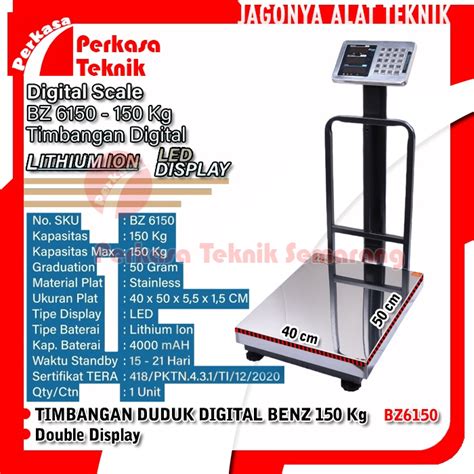 Jual Timbangan Duduk Digital 150Kg BENZ BZ6150 Digital Scale Shopee