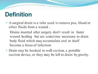 Surgical Drains Pptx