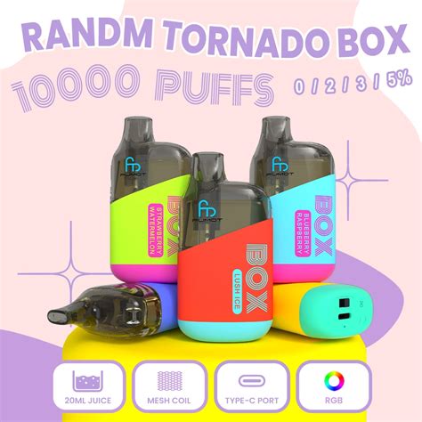 2023 Puff Distributors Randm Tornado Box Vape 10K Puffs Ecigarette