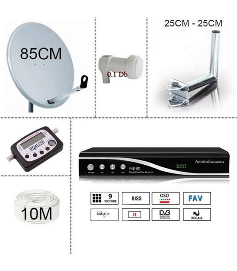 Kit Satellite Fta Receiver Satellite Dish 85cm Lnb