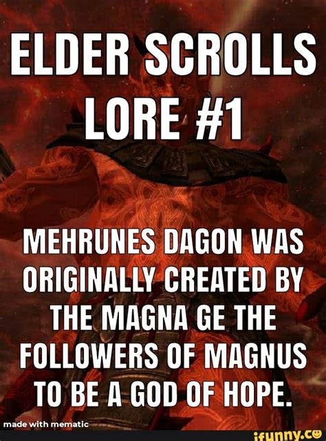 ELDER SCROLLS LORE #1 MEHRUNES DAGON WAS ORIGINALLY CREATED BY THE ...