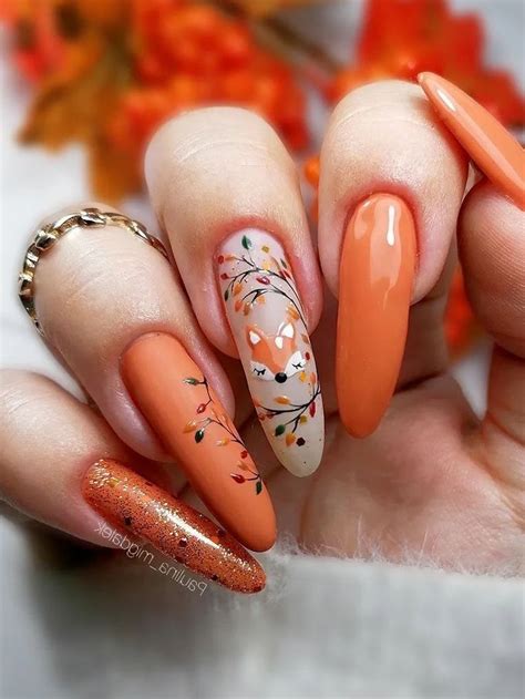 Burnt Orange Nails 45 Designs And Ideas Perfect For Fall Fall Gel