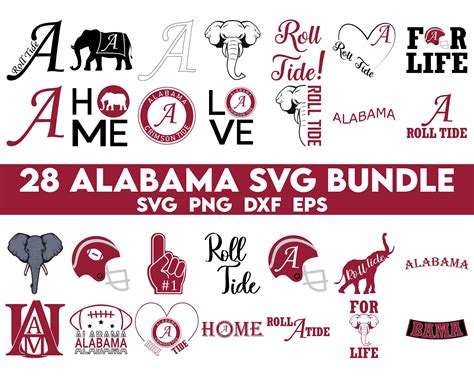 Alabama Svg Bundle Roll Tide Svg Alabama Football Svg Alabama State