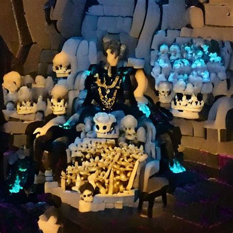 Hades Sitting On His Throne Of Skulls In The Dark Underworld Ai