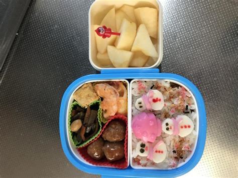 クリスマスツリーと雪だるまのお弁当 キャラ弁・デコ弁 キャラデコ弁com