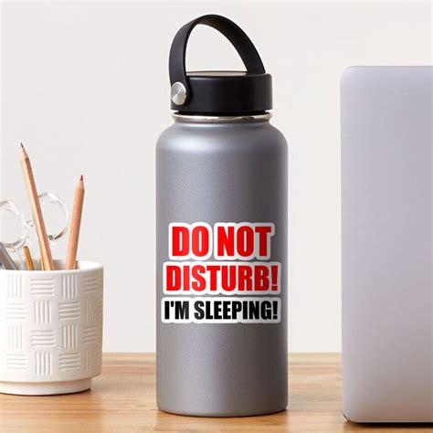 Do Not Disturb Im Sleeping Sticker For Sale By Divertions Redbubble