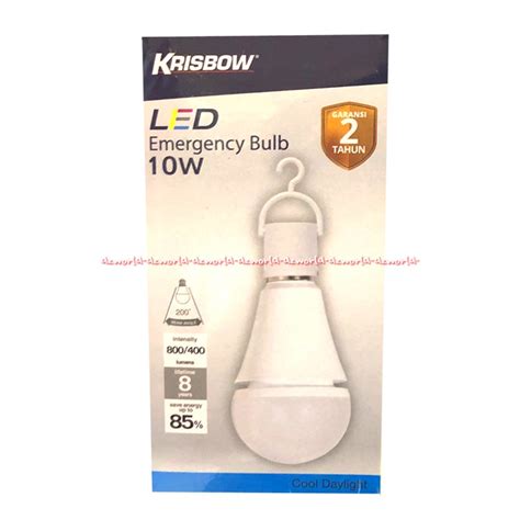 Jual Krisbow Led Emergency Bulb Watt Lampu Darurat Bohlam Bisa Charge