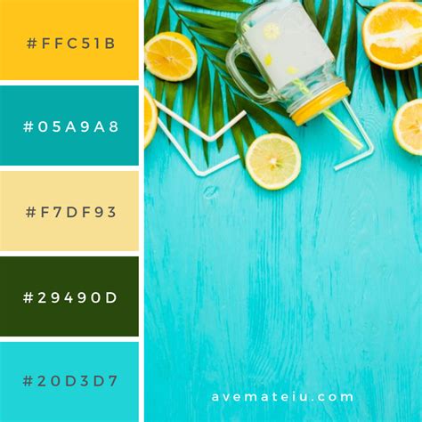 20 Summer Color Palettes And Hex Codes Ave Mateiu Summer Color