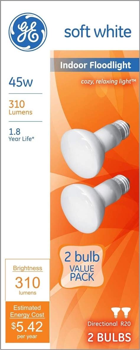 Pk Ge Lighting Watt Lumens R Indoor Flood Light Bulb