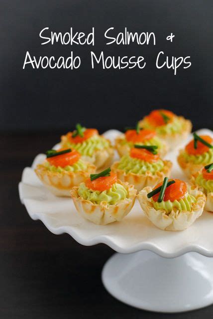 Smoked Salmon And Avocado Mousse Phyllo Cups