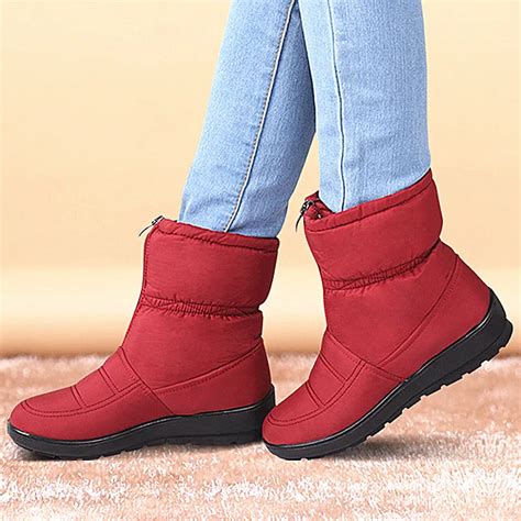 Women Winter Boots Female Down Ankle Boots Waterproof Warm Snow Boots Girls Ladies Shoes Woman