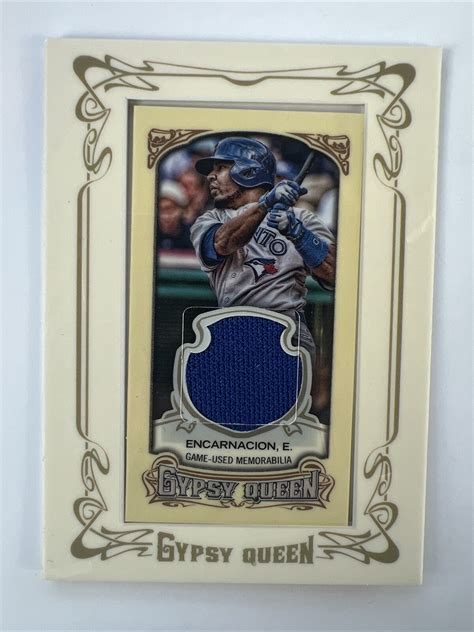 Topps Gypsy Queen Framed Mini Relics Edwin Encarnacion Gmr Ee Ebay