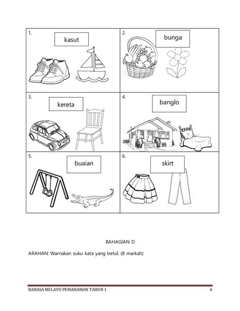 Soalan PKSR Bahasa Melayu Tahun 1 2018 PDF