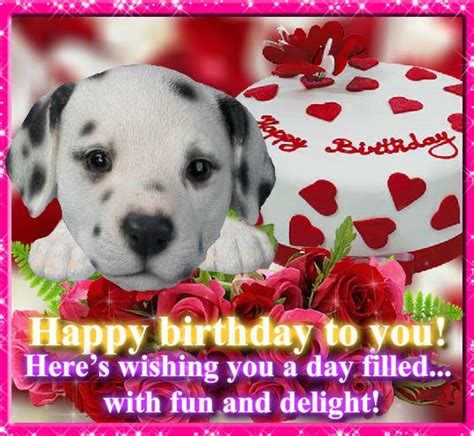 Cute Puppy For Your Birthday Free Happy Birthday Ecards Greeting