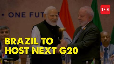 G Summit Pm Modi Hands Over Presidency To Brazil S President Lula Da