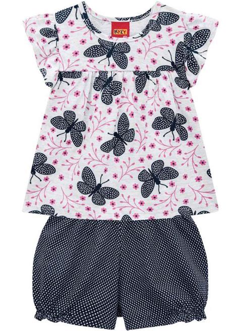 Kyly Conjunto Infantil Feminino Mescla