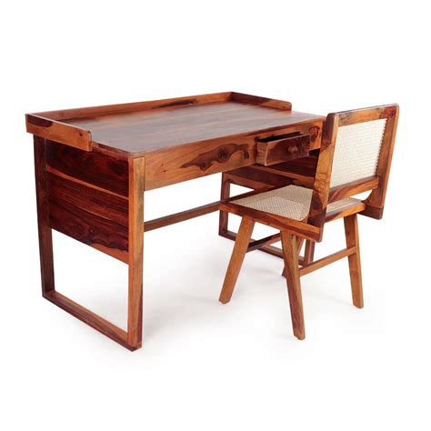 Buy Exclusivelane Ganymede Sheesham Wooden Handcrafted Study Table