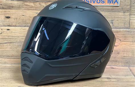 Casco Kov Estelar Negro Mate Abatible Dot Luz Led