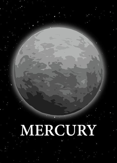 Solar System Planet Wall Art Decor Mercury Digital Art By Sabrina