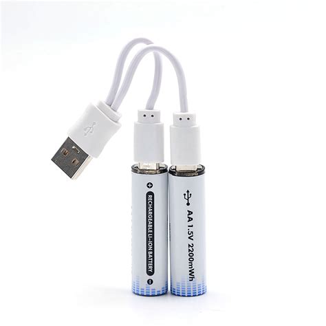 High Out 15v Aa Aaa Double A Usb Rechargeable Li Ion Batteries Cell 2500mwh 4pcs Box Packing