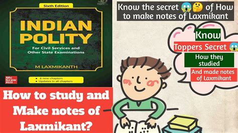 How To Read And Make Notes Of Laxmikant For Polityknow How Topper Made